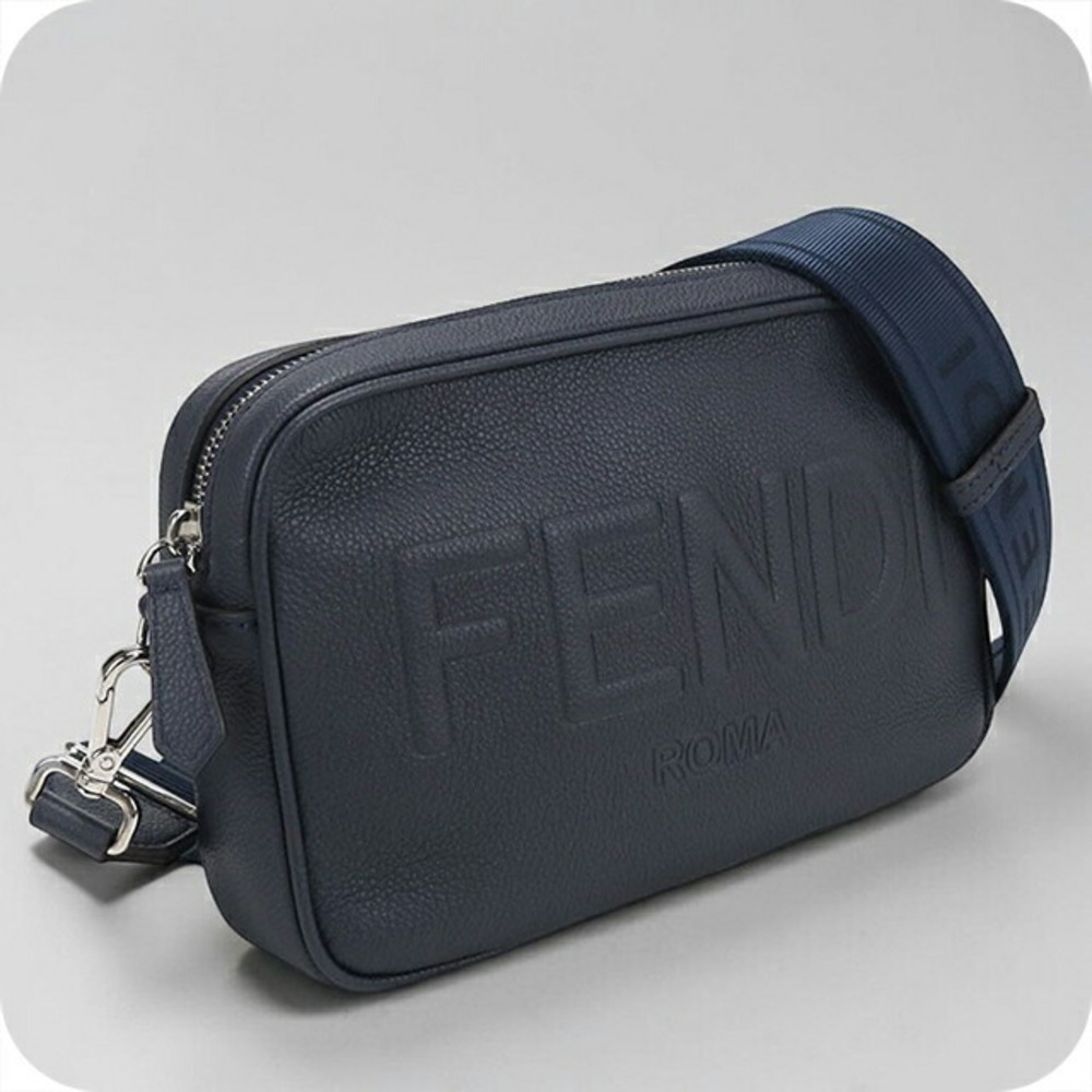Fendi Shoulder Bag Roma Camera Case Navy Blue - Gem